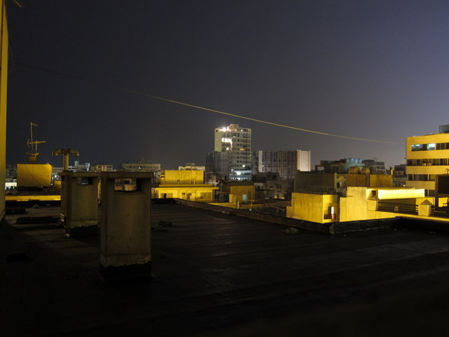 Roof shot at night