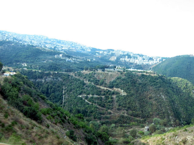 driving through the mountains