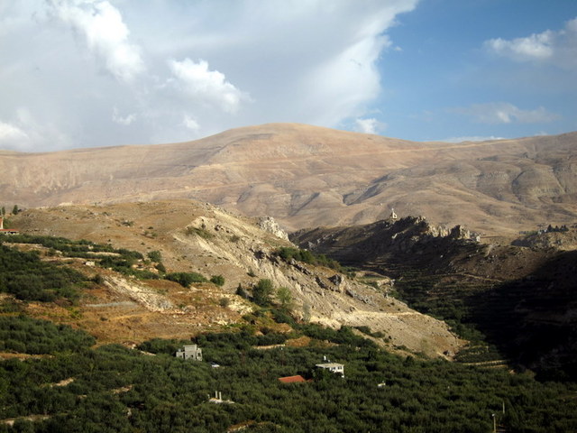 church/cross in the distance